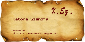 Katona Szandra névjegykártya