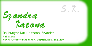 szandra katona business card